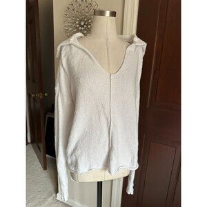 skylar + madison white lightweight hoodie top Medium